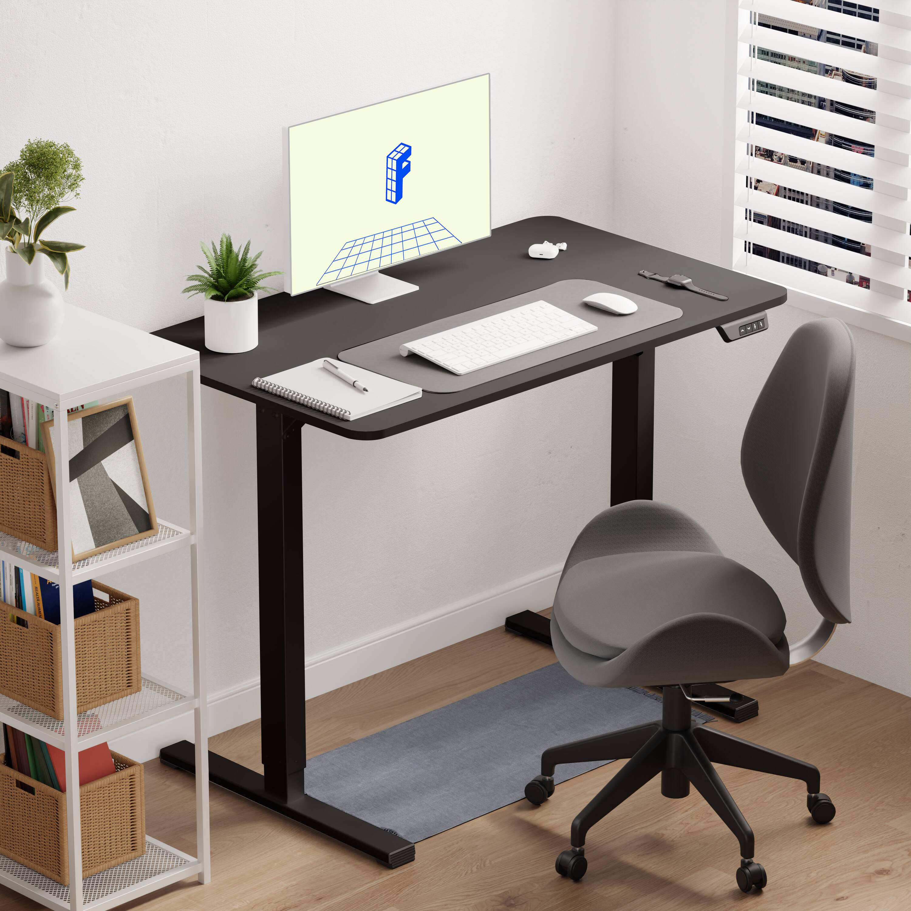 Angle. FlexiSpot - EC2 Series 40" x 24" Electric Height-Adjustable Standing Desk - Black.