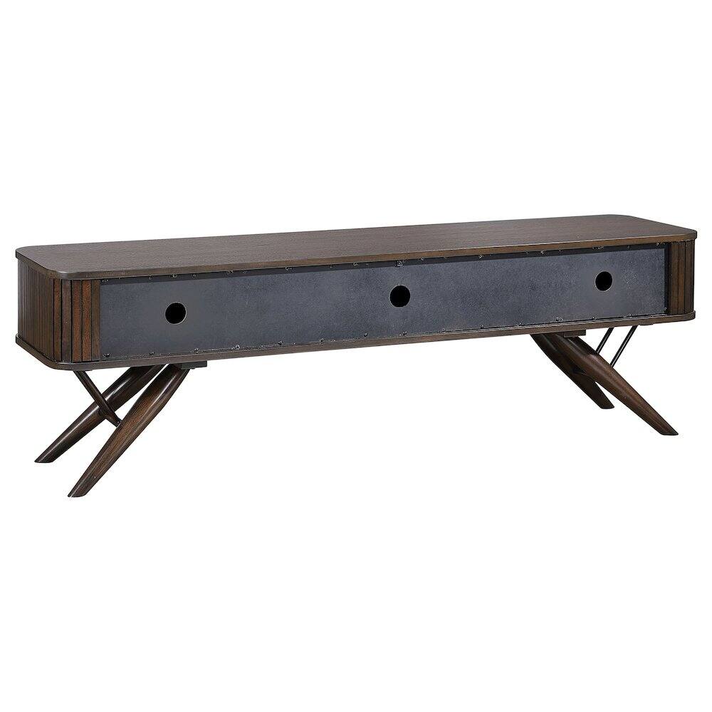 Alt View 5. Coaster Co. of America - Valna Wood 71" TV Stand with Sliding Doors Walnut - Brown.