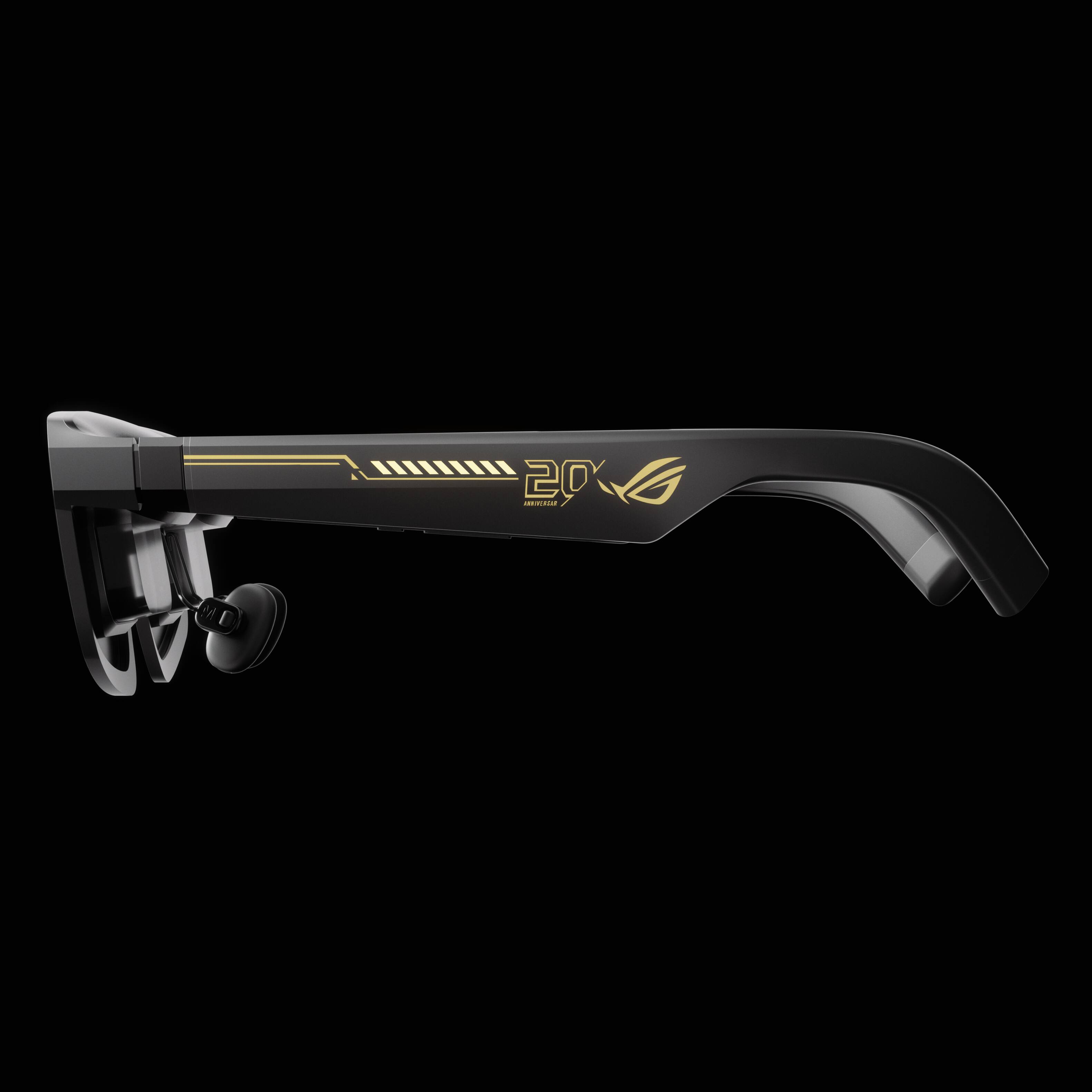 Alt View 13. ASUS - ROG XREAL R1 Edition 20 Gaming AR Glasses - 171" FHD 240Hz 0.01ms for ROG Ally, PC, and Console (B/Broad IPD 66-75mm) - Black.