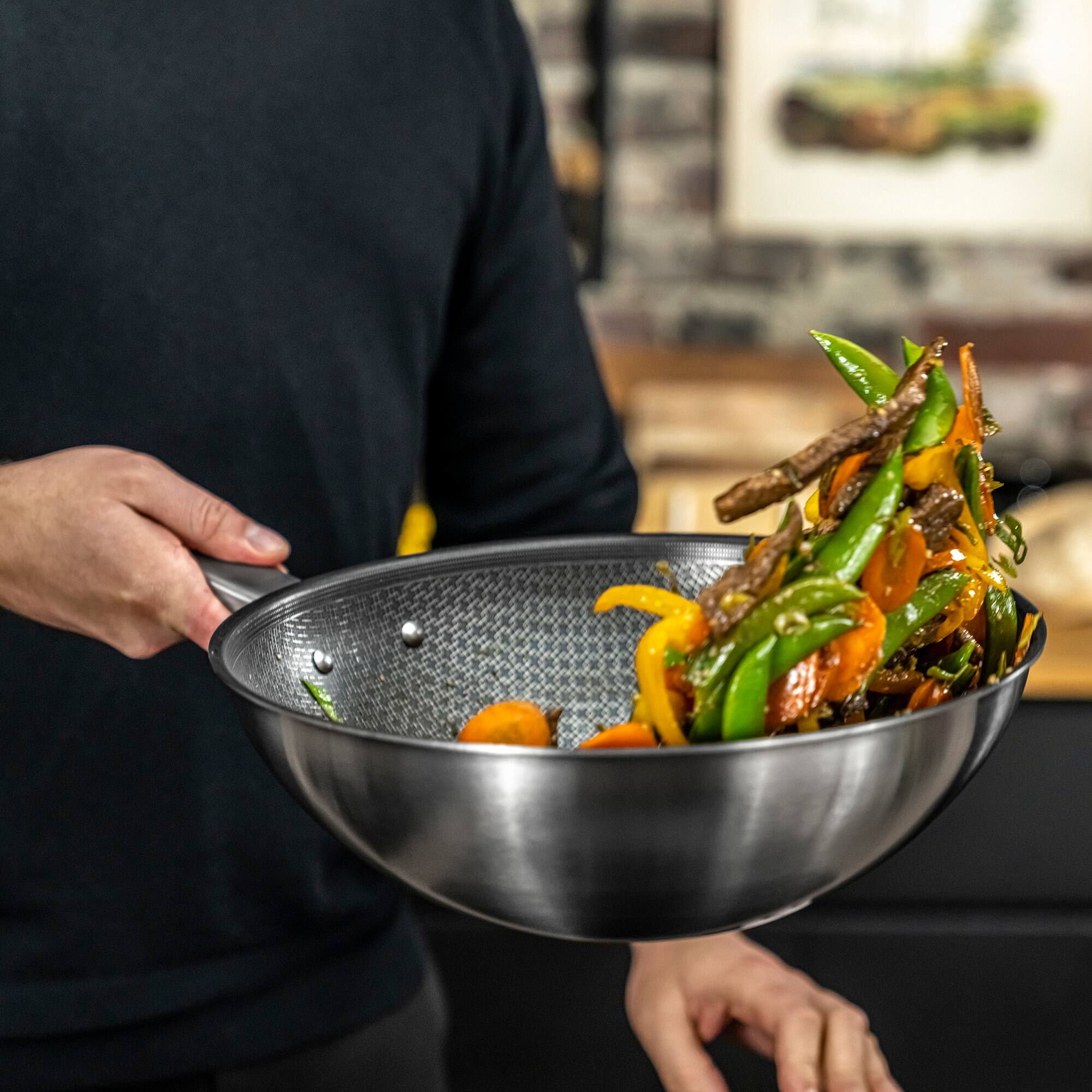 Alt View 5. ZWILLING - ZWILLING Joy Plus 12-inch Stainless Steel Nonstick Wok with Lid - Stainless Steel.