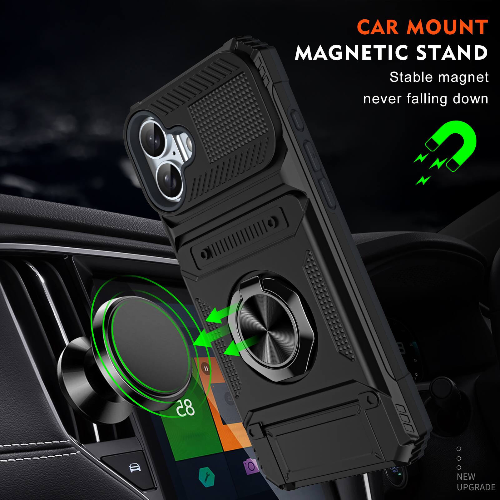CAR MOUNT MAGNETIC STAND  
Stable magnet never falling down  
NEW UPGRADE