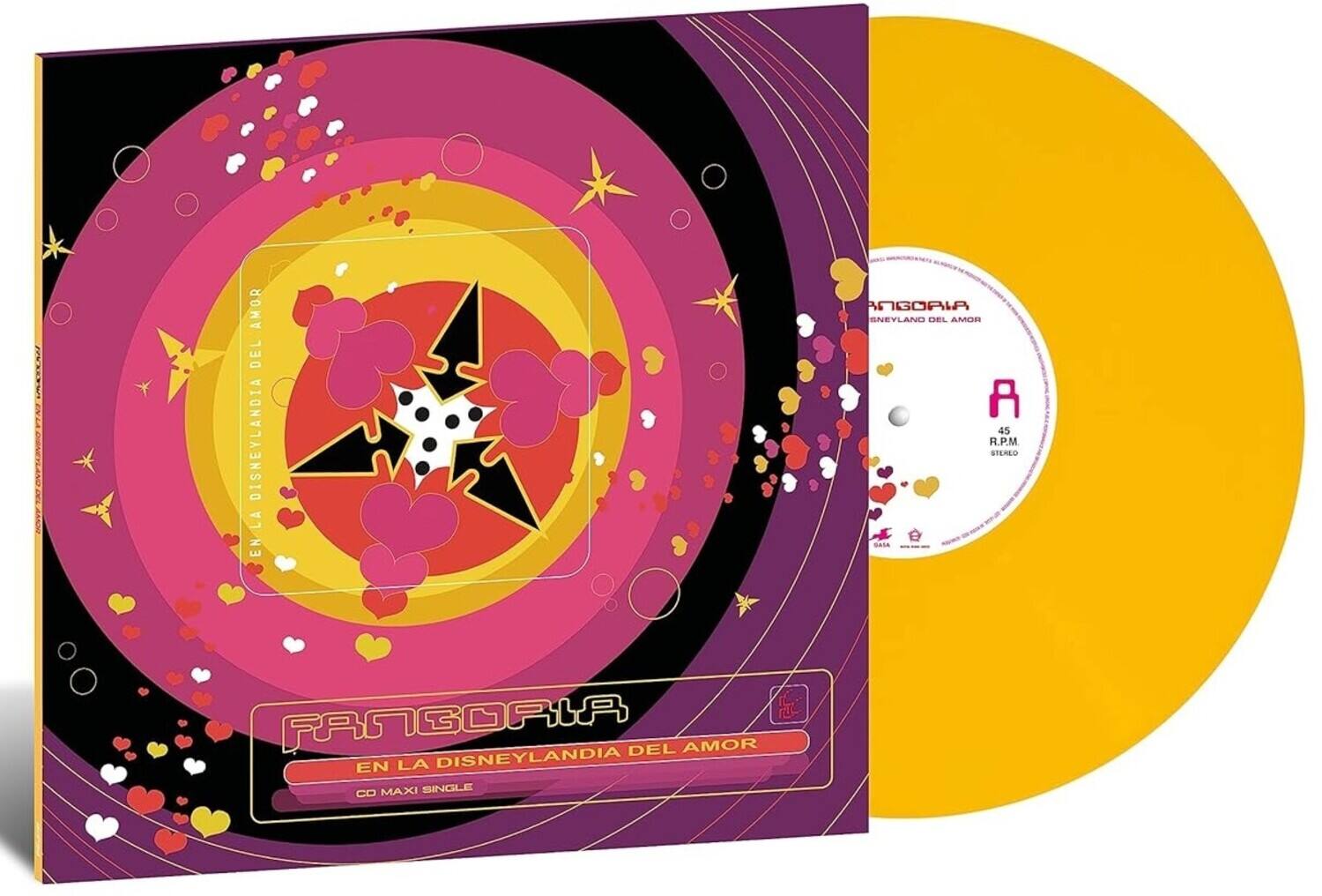 FANGORIA  
EN LA DISNEYLANDIA DEL AMOR  
CD MAXI SINGLE  

A  
45 R.P.M.  
STEREO  

EN LA DISNEYLANDIA DEL AMOR