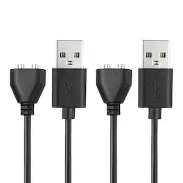 Unique Bargains - Magnetic USB DC Charger Cable, 6mm, 2.6ft, USB, Smart Protect, Single Polarity, 2pcs - for Toys - Black