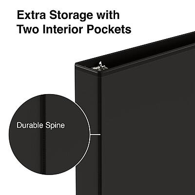 Extra Storage with Two Interior Pockets  
Durable Spine