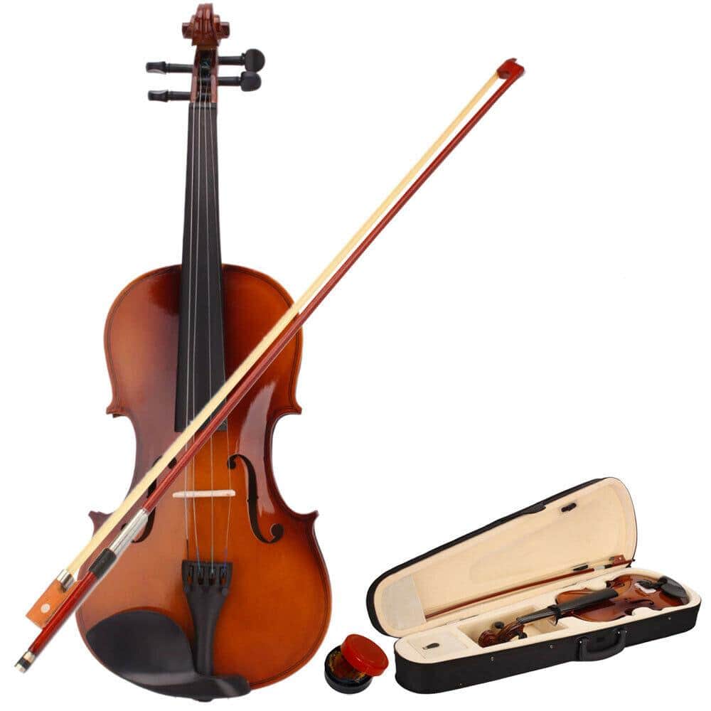Winado - New Music Profession Acoustic Violin 3/4 Full Size Natural + Case + Rosin + Bow