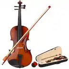 Front. Winado - New Music Profession Acoustic Violin 3/4 Full Size Natural + Case + Rosin + Bow for Gift.