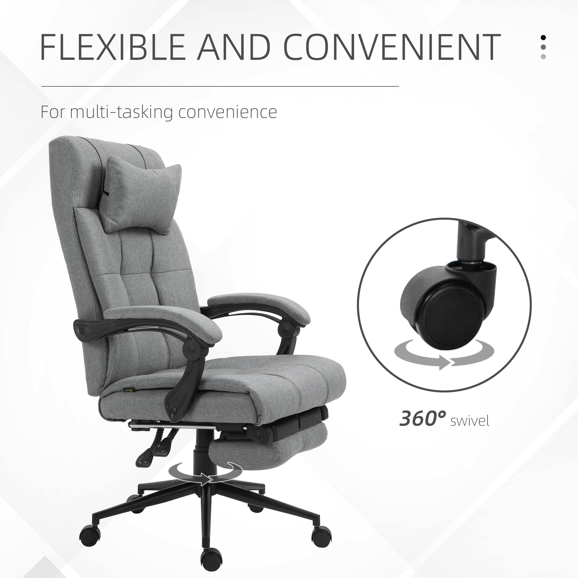 FLEXIBLE AND CONVENIENT

For multi-tasking convenience

360° swivel