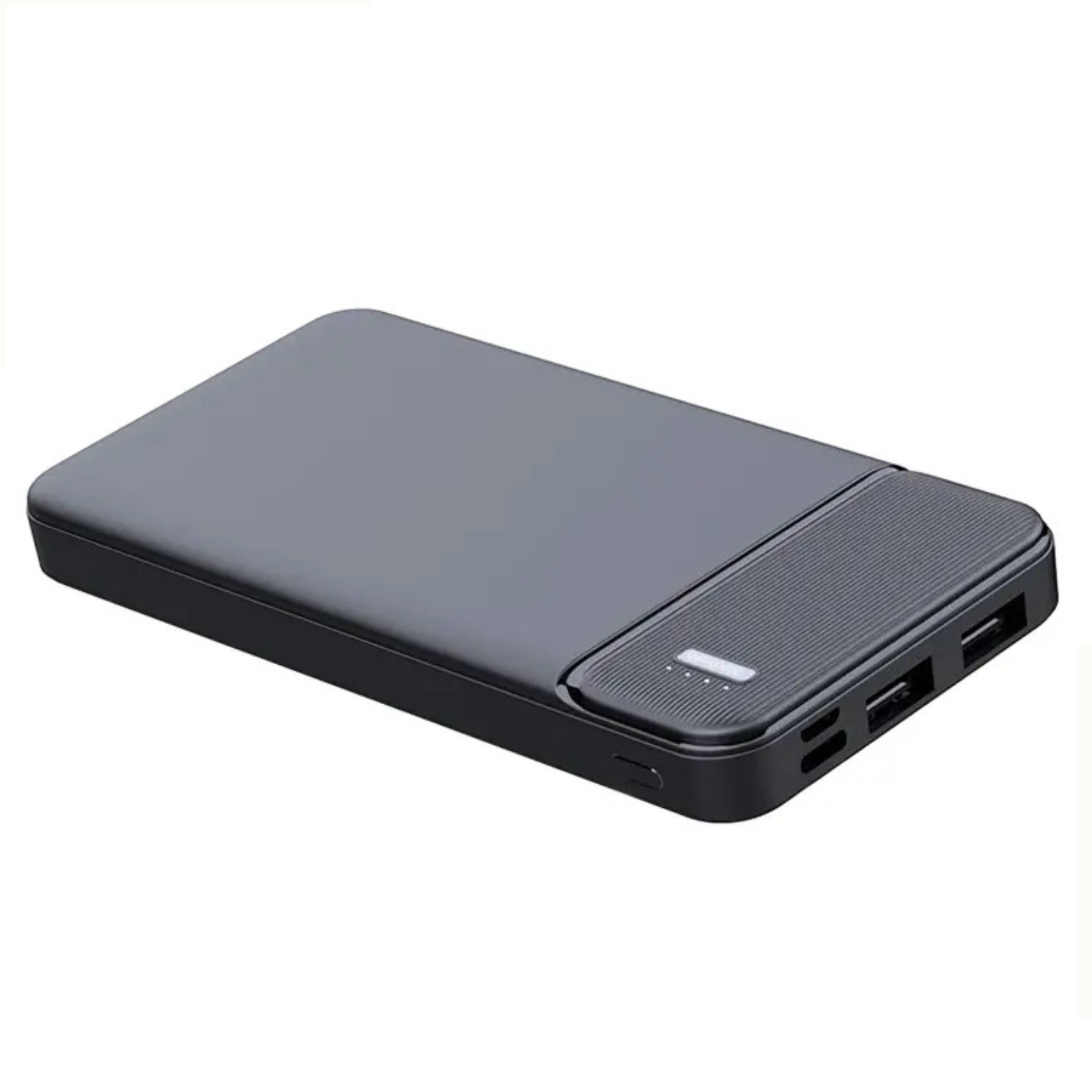 Angle. Kitcheniva - 20000mAh Fast Charge Power Bank High Capacity Portable Charger For Outdoor Use - Black.