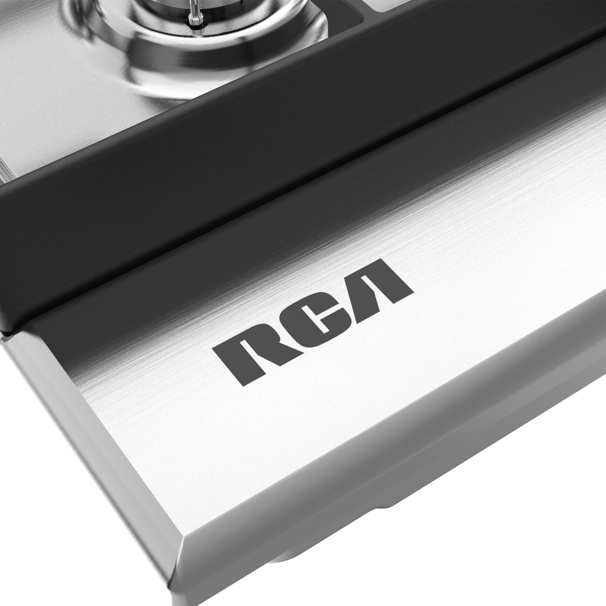 Alt View 3. RCA - R-CTGC305SS 30 in. Century Collection Drop-In Gas Cooktop, 5 Burners, Cast Iron Grates, Metal Knobs in Stainless Steel - Stainless Steel.