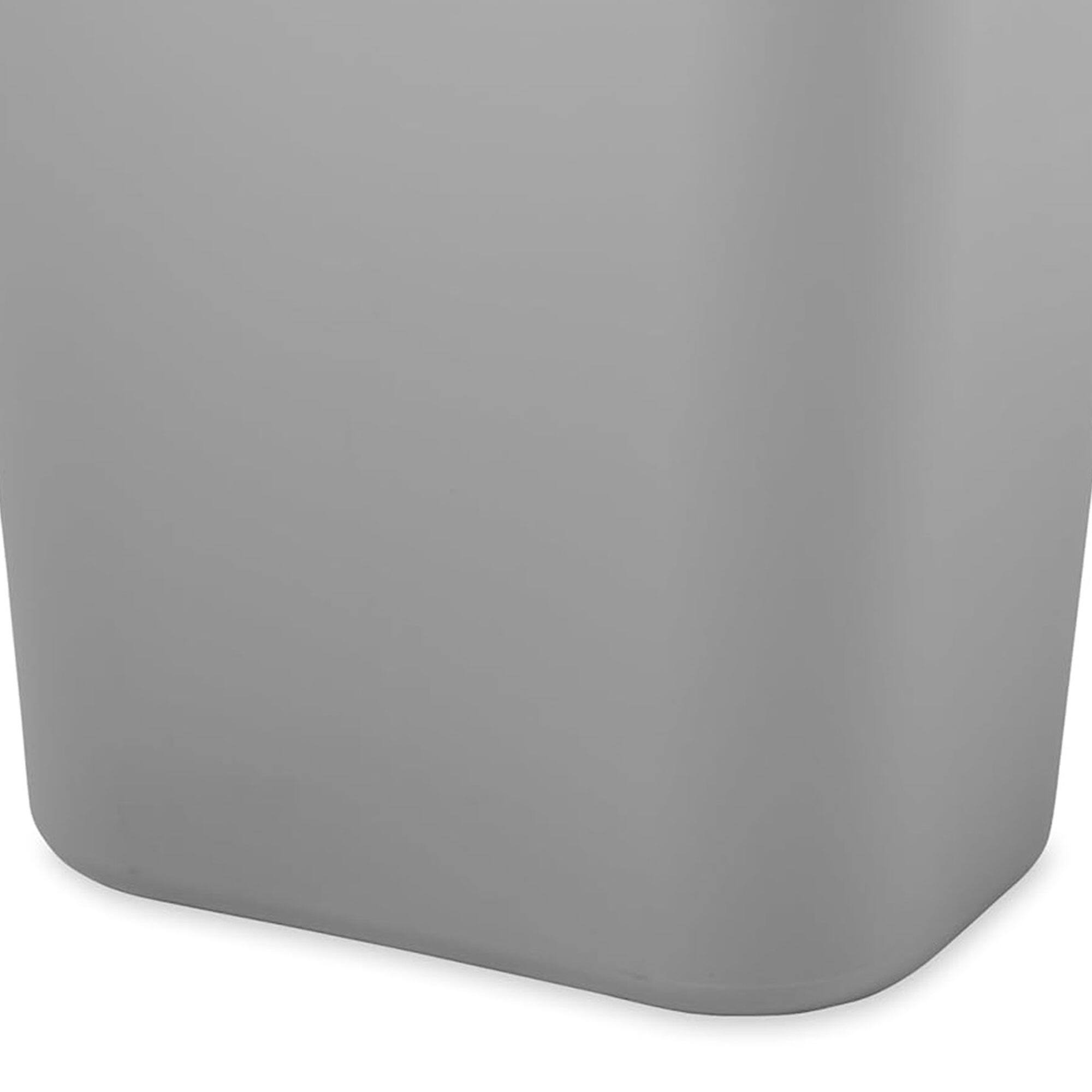 Alt View 4. RubberMaid - Rubbermaid Resin Wastebasket, Plastic Under Desk Trash Can, 7 Gal, Gray, 2 Pack - Gray.