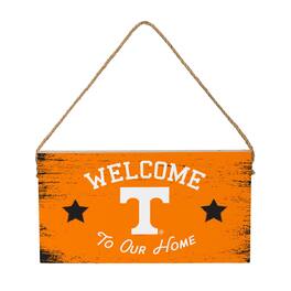 Evergreen Enterprises - Tennessee Volunteers 6" x 11" Welcome Home Wood Wall Sign with Rope Hanger - Multicolor