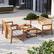 Alt View 1. Costway - 4 PCS Wood Patio Furniture Set with Soft Seat Cushions Solid Acacia Wood Frame - Off White,Natural.