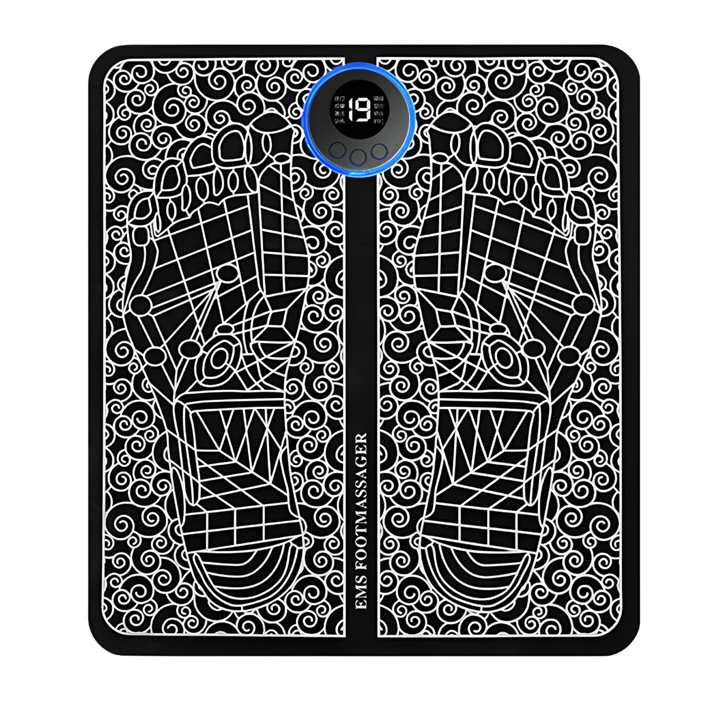 Kitcheniva - EMS Foot Massager Leg Electric Muscle Pain Relax Machine - Black