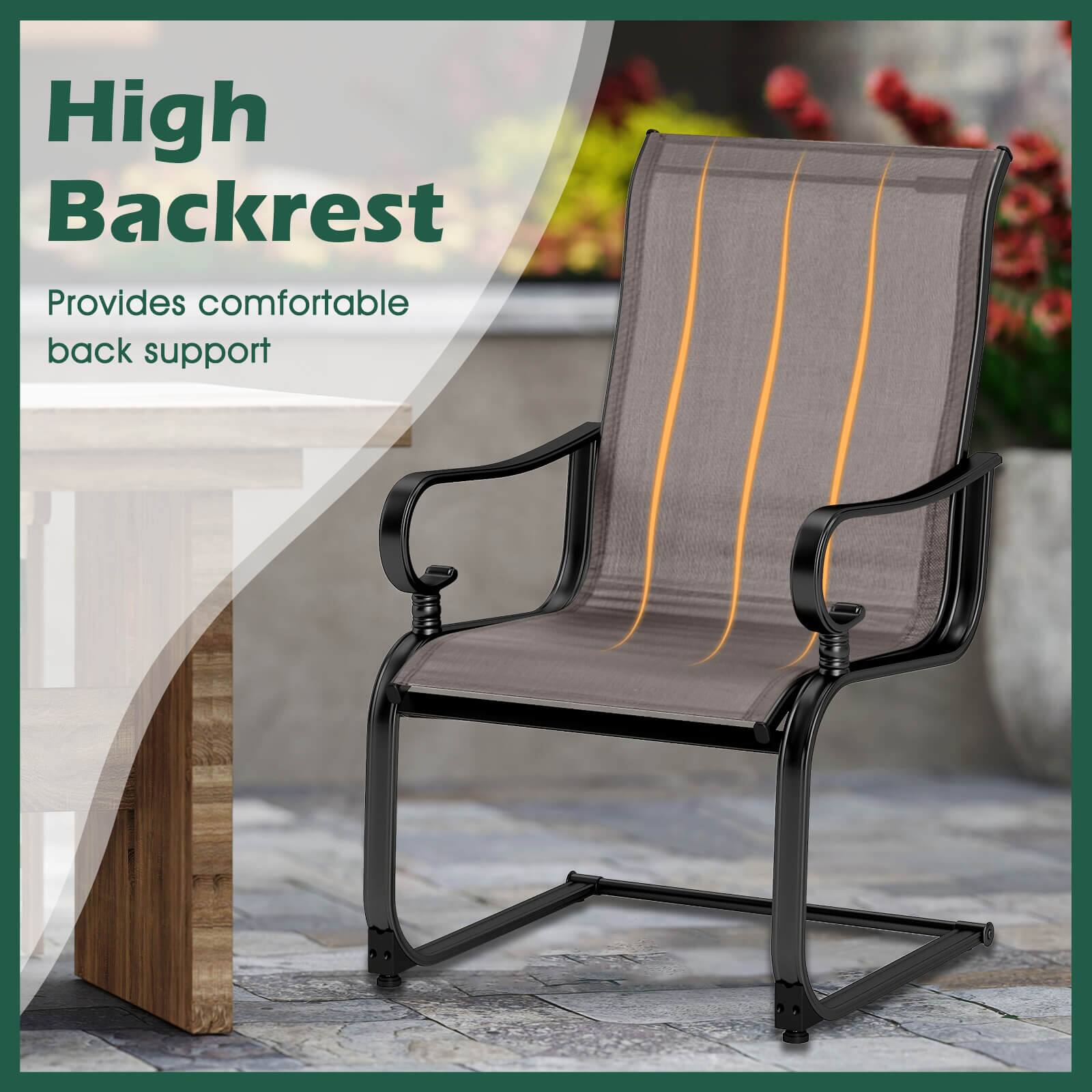 High Backrest  
Provides comfortable back support