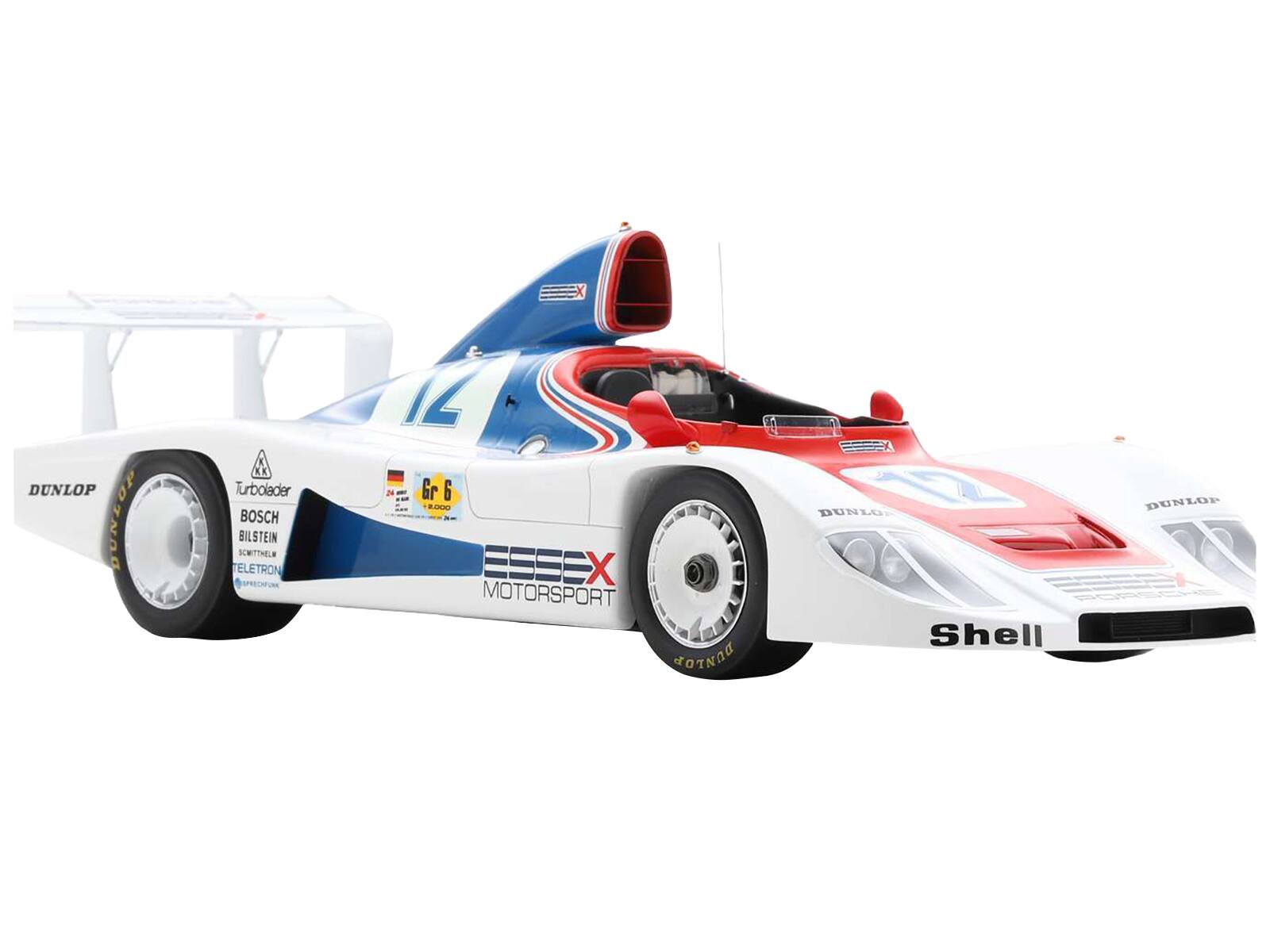 Sure, here is the corrected and grouped text from the image:

- Dunlop
- Turbolader
- Bosch
- Bilstein
- Schmitthelm
- Teletron
- Essex Motorsport
- Gr 6
- Shell
- Dunlop