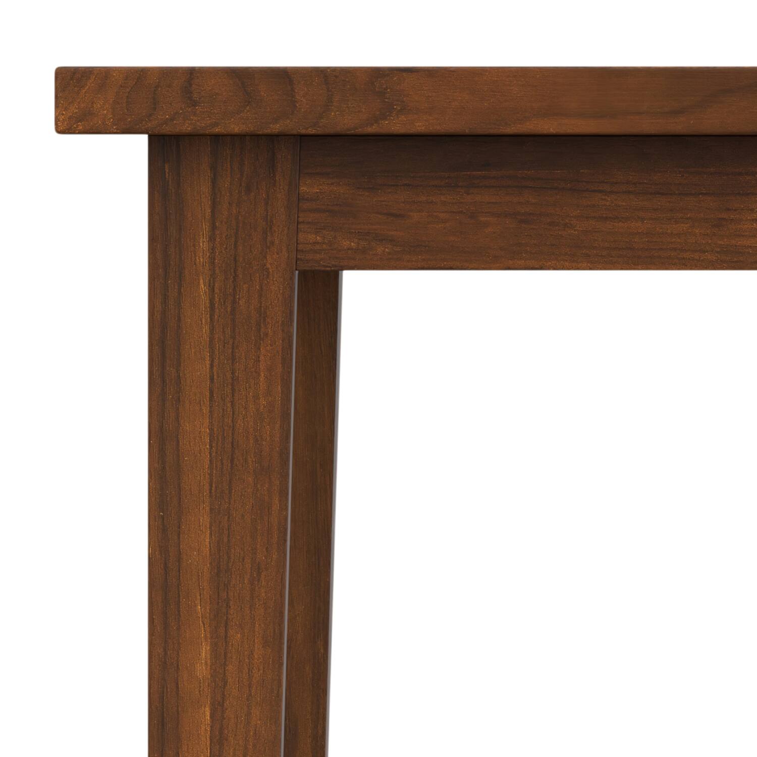Alt View 4. Simpli Home - Eastwood 54 inch x 54 inch Square Contemporary Dining Table in Walnut - Walnut.