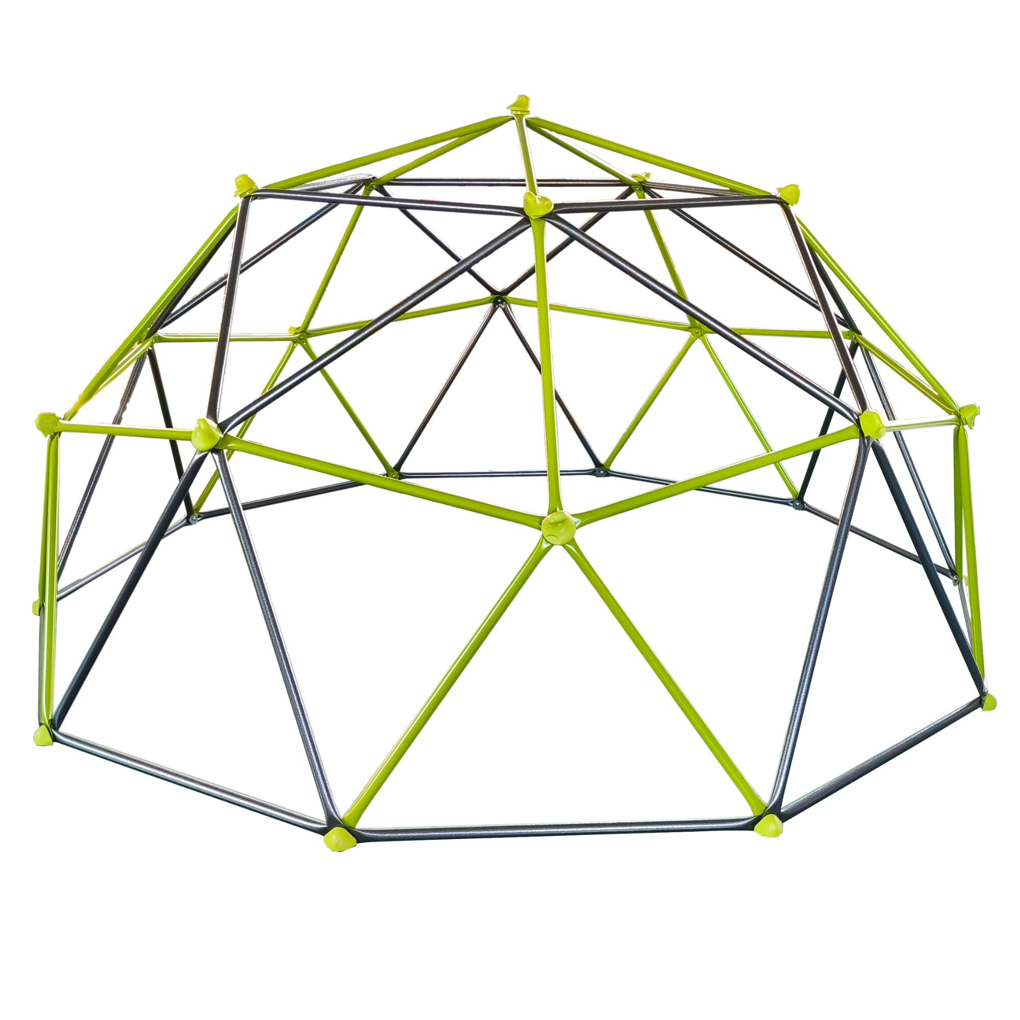 Alt View 1. Loheer - 9.2 ft Outdoor Dome Climber with Colorful Climbing Stones - Black+Green.