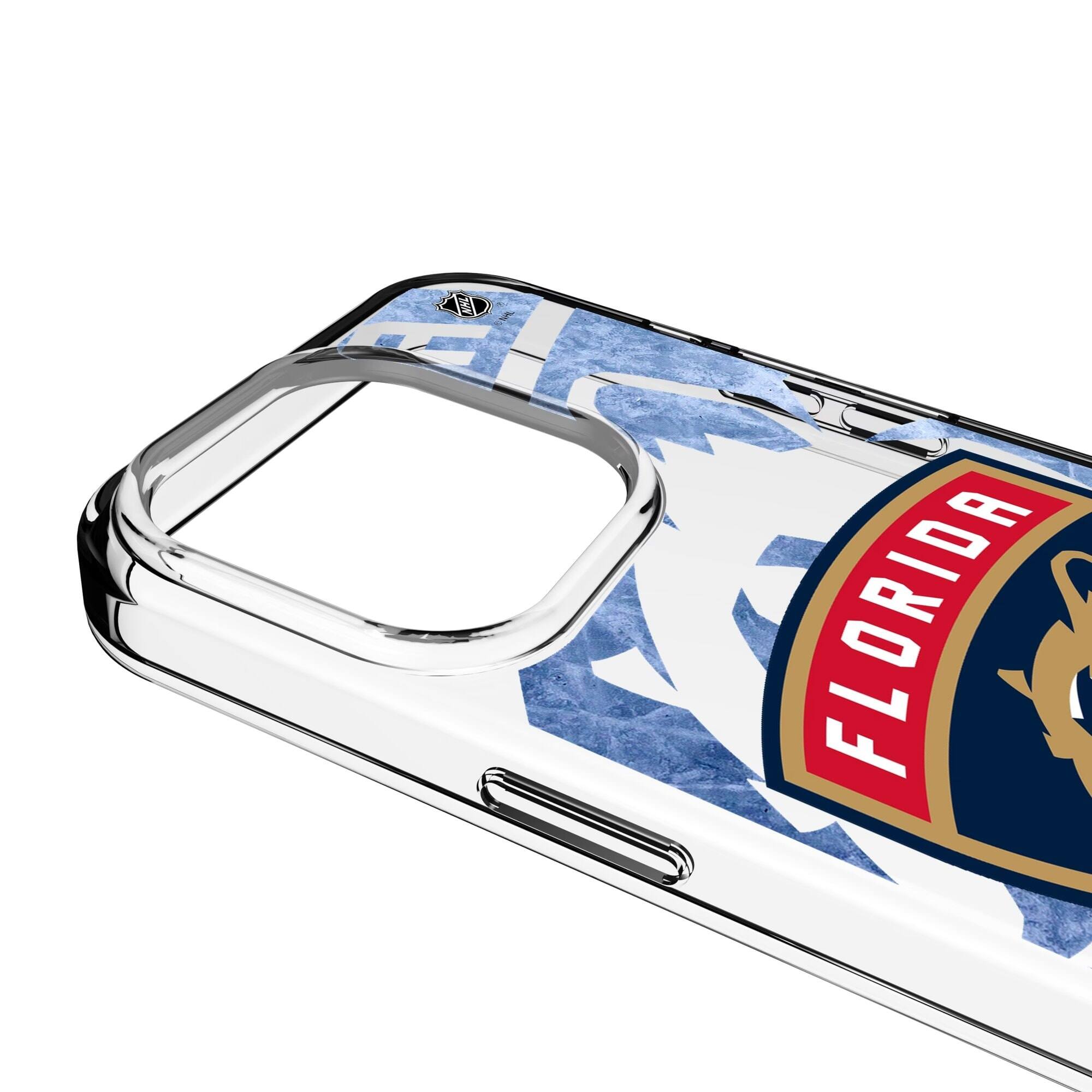 Alt View 2. Keyscaper - Florida Panthers iPhone Clear Ice Case - 13 Pro Max - Multicolor.