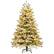 Front. Costway - 6 FT Pre-Lit Christmas Tree Snow Flocked Hinged Xmas Decoration with 350 Lights - Green/White.