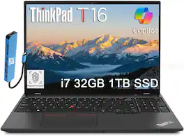 Lenovo - ThinkPad T16 Gen 2 16" WUXGA Laptop - Intel Core i7 with 32GB DDR5 Memory - 1TB SSD - Thunderbolt 4 - Win 11Pro - Black