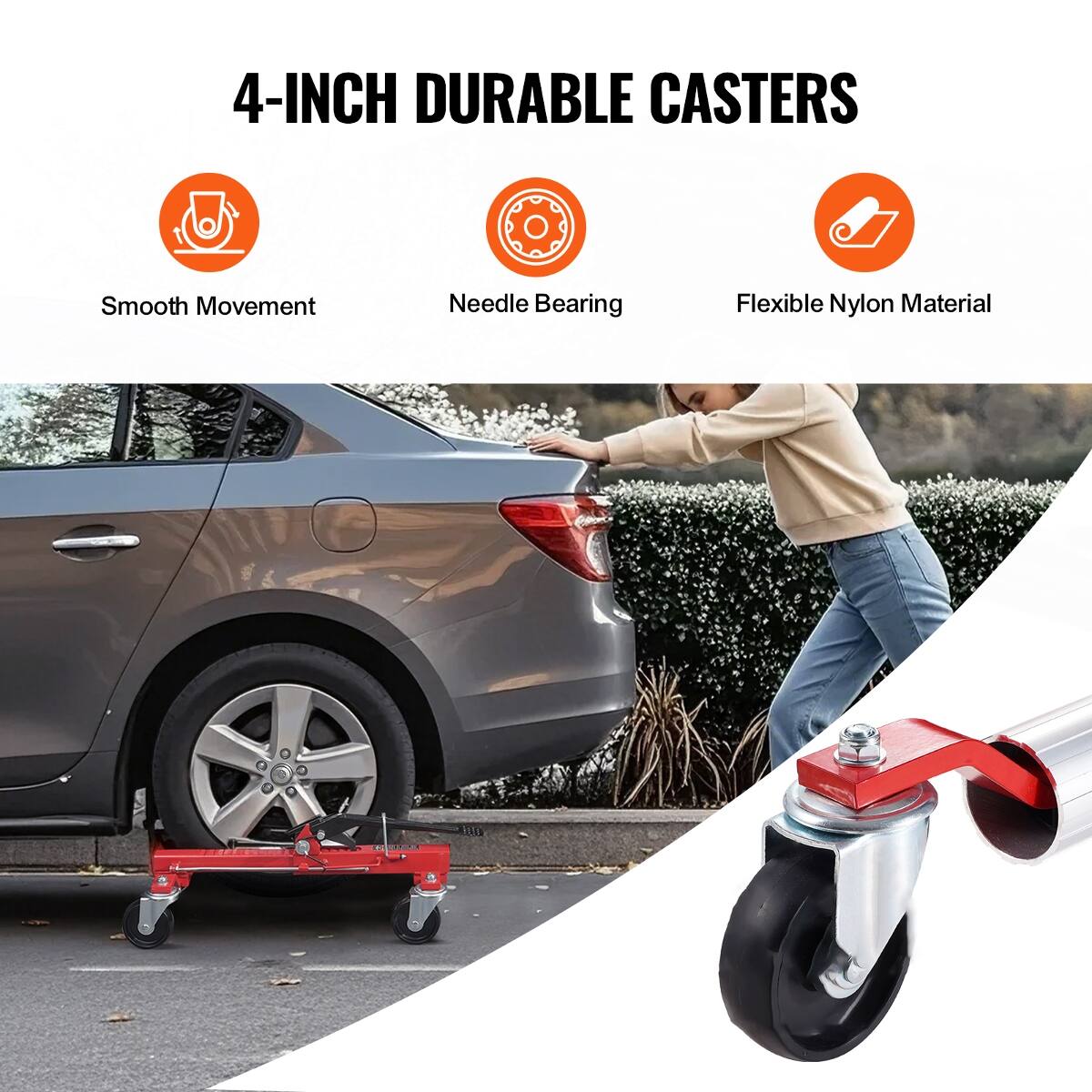 4-INCH DURABLE CASTERS

- Smooth Movement
- Needle Bearing
- Flexible Nylon Material