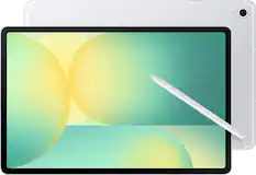 Front. Samsung - Galaxy Tab S10 FE+ - 13.1" 128GB - Wi-Fi - with S-Pen - Silver.
