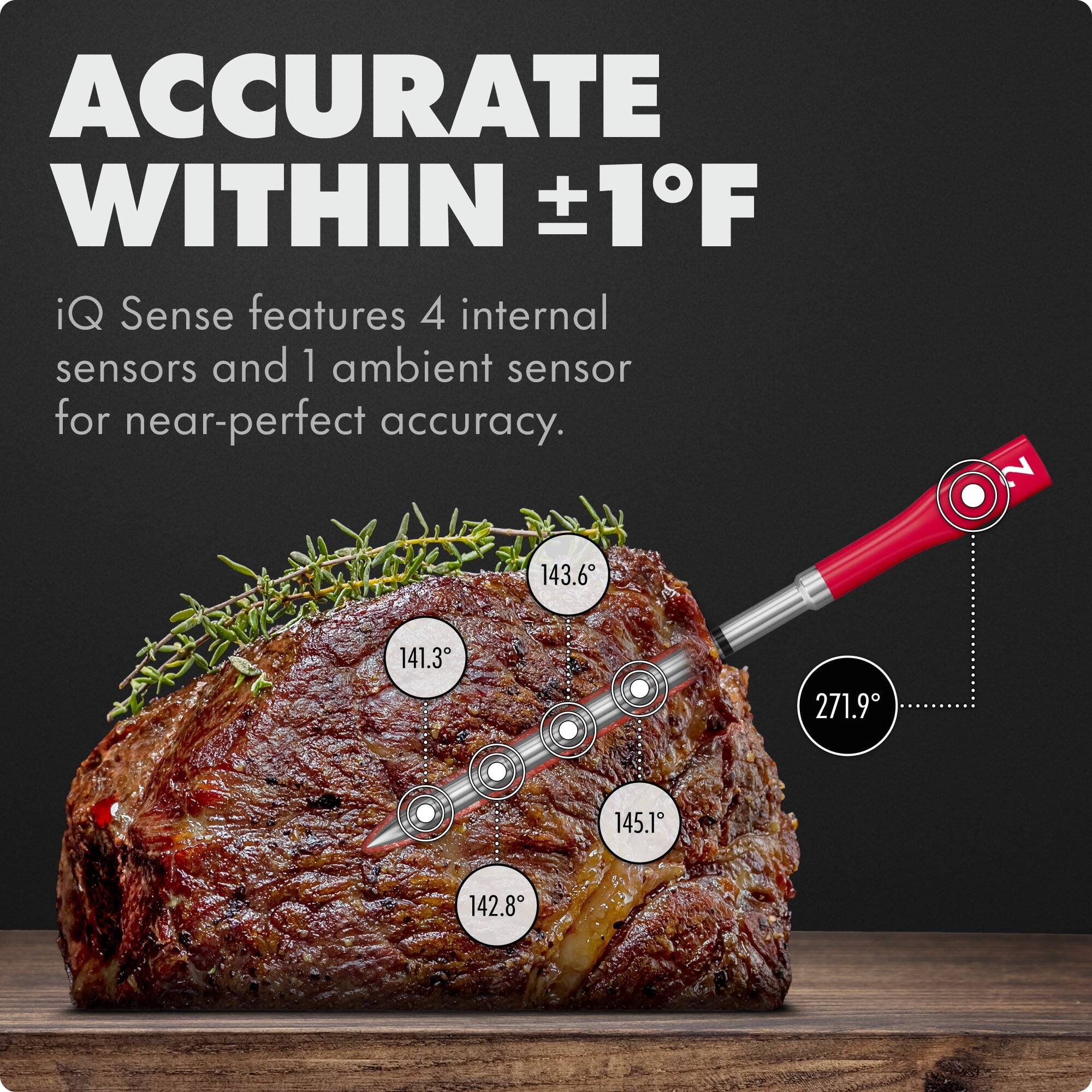 ACCURATE WITHIN ±1°F

iQ Sense features 4 internal sensors and 1 ambient sensor for near-perfect accuracy.

143.6°
141.3°
271.9°
145.1°
142.8°