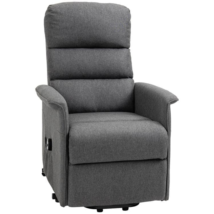 PULUZ - Power Lift Chair for Seniors, Electric Lift Recliner Chair with Remote Control, Side Pockets for Living Room - Gray