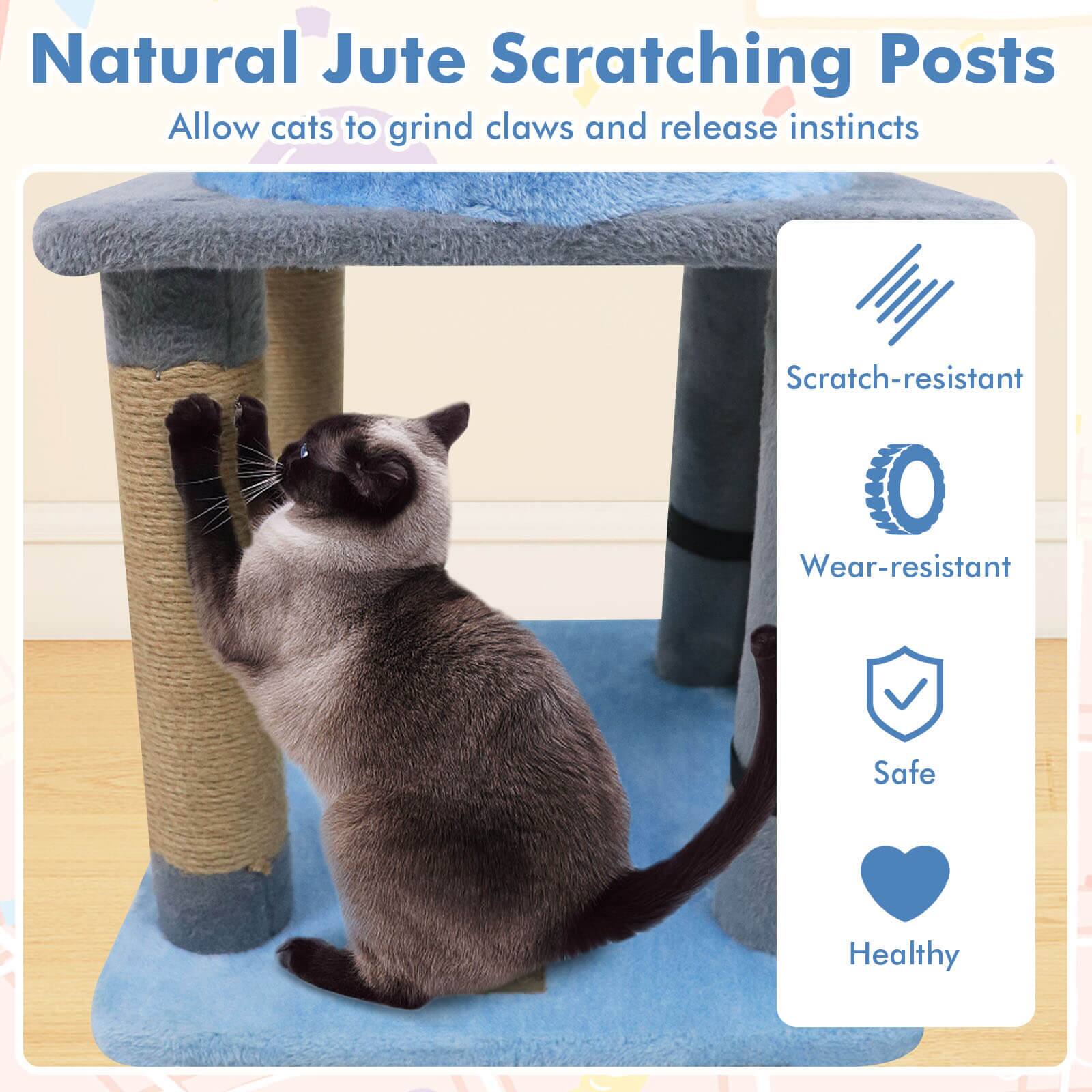 Natural Jute Scratching Posts  
Allow cats to grind claws and release instincts  

- Scratch-resistant  
- Wear-resistant  
- Safe  
- Healthy