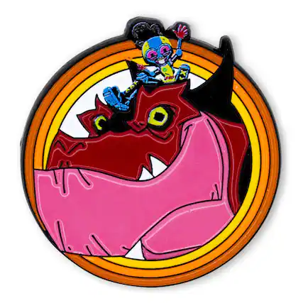 Front. SalesOne LLC - Marvel Moon Girl and Devil Dinosaur Enamel Pin | Toynk Exclusive - Red.