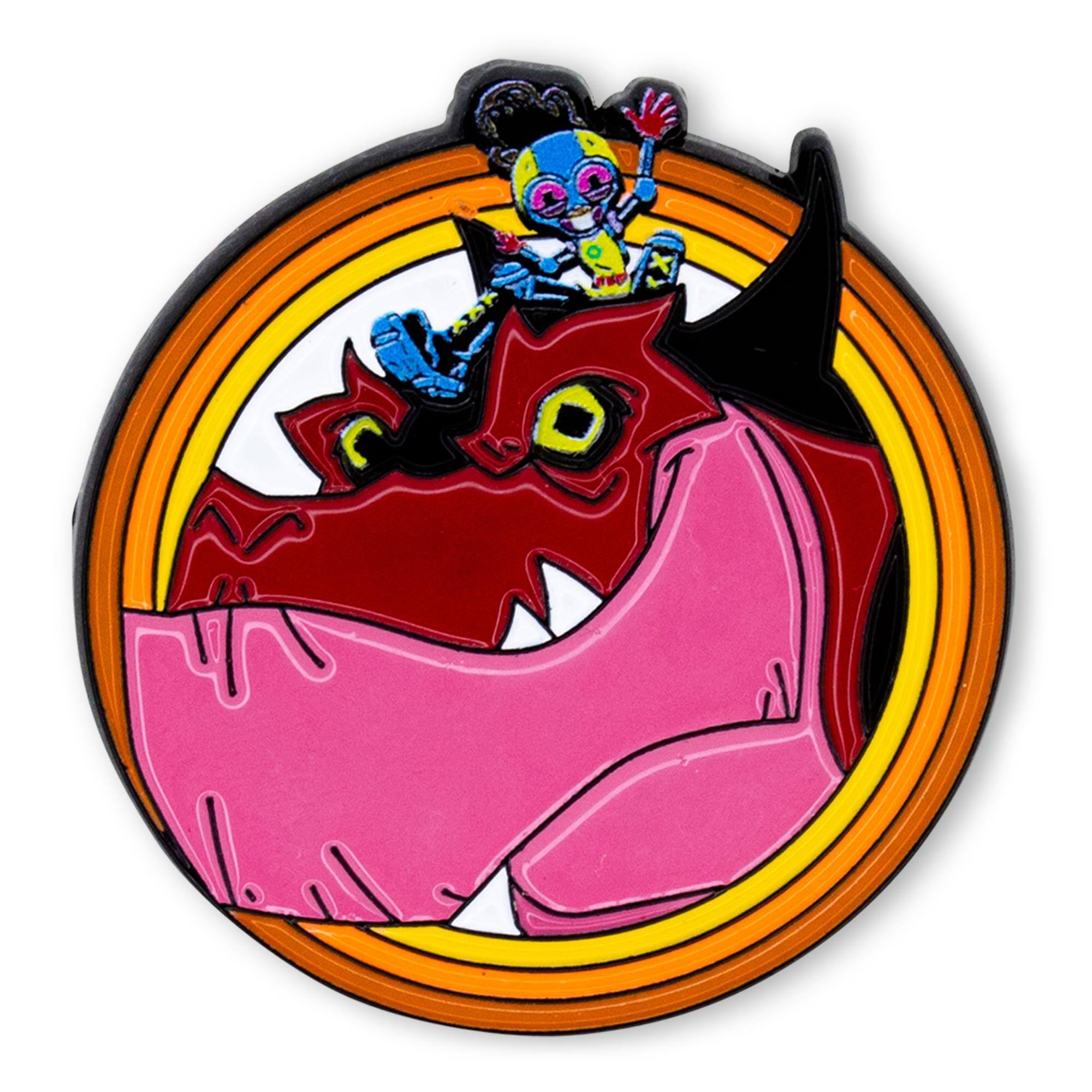 Front. SalesOne LLC - Marvel Moon Girl and Devil Dinosaur Enamel Pin | Toynk Exclusive - Red.