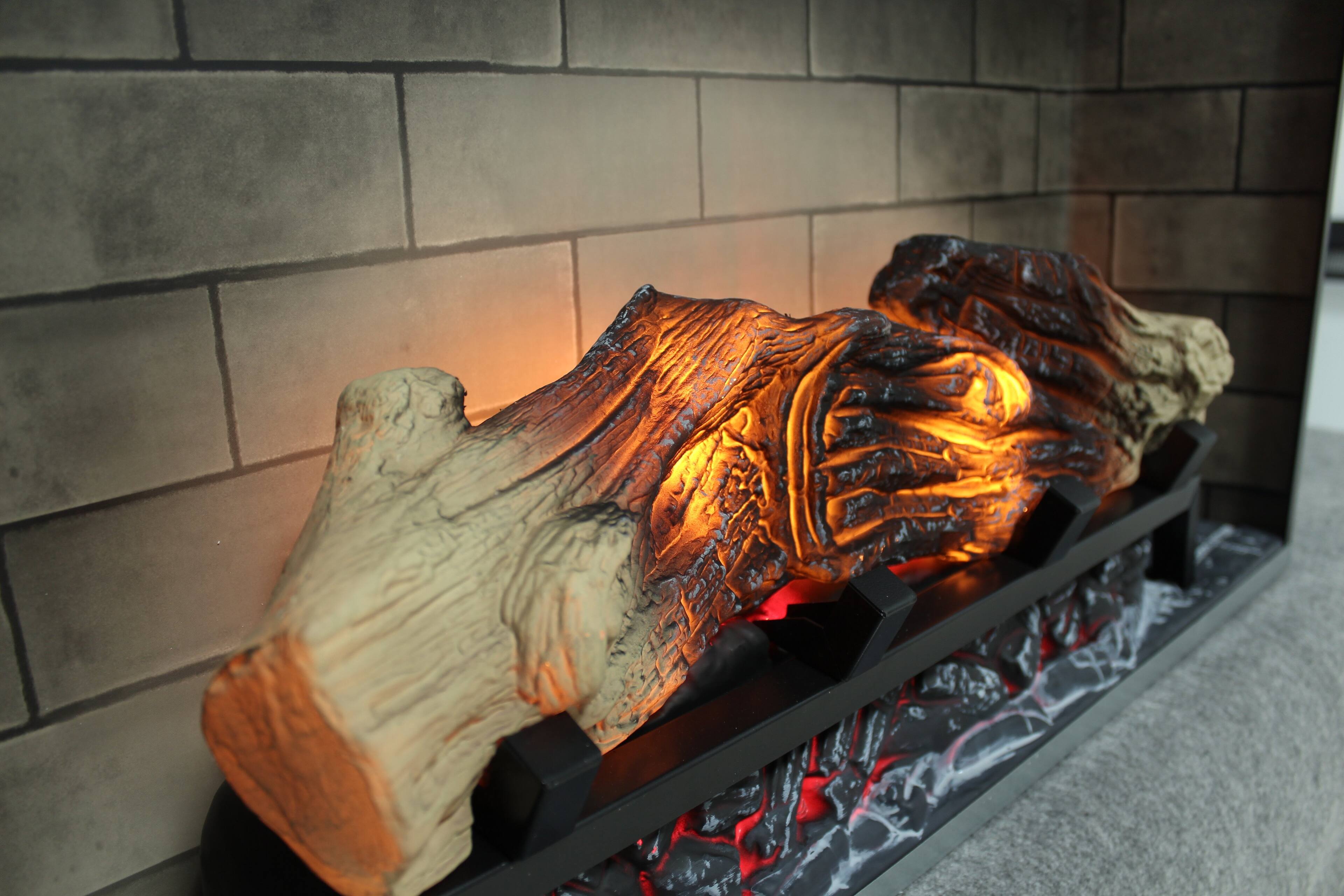 Alt View 7. GOODSILO - 28 Inch Electric Fireplace Insert with Multi-Color Flames & Adjustable Brightness - Antique Black.