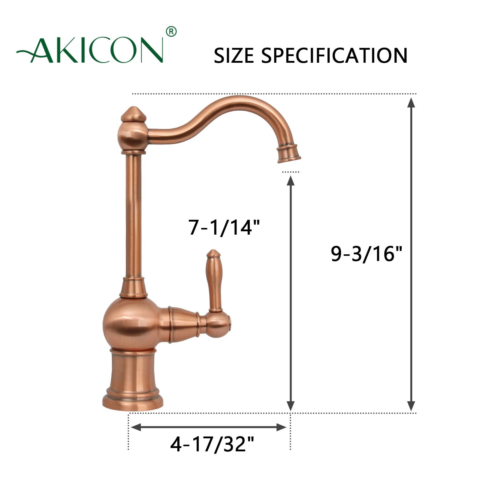 AKICON SIZE SPECIFICATION  
7-1/14"  
9-3/16"  
4-17/32"