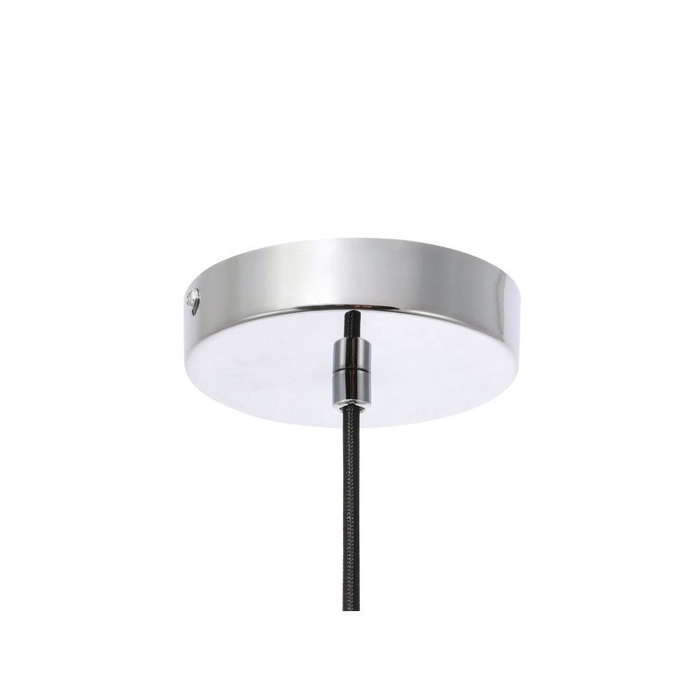 Angle. Living District - Gene 1 light Chrome and Clear glass pendant - Chrome And Clear Glass.
