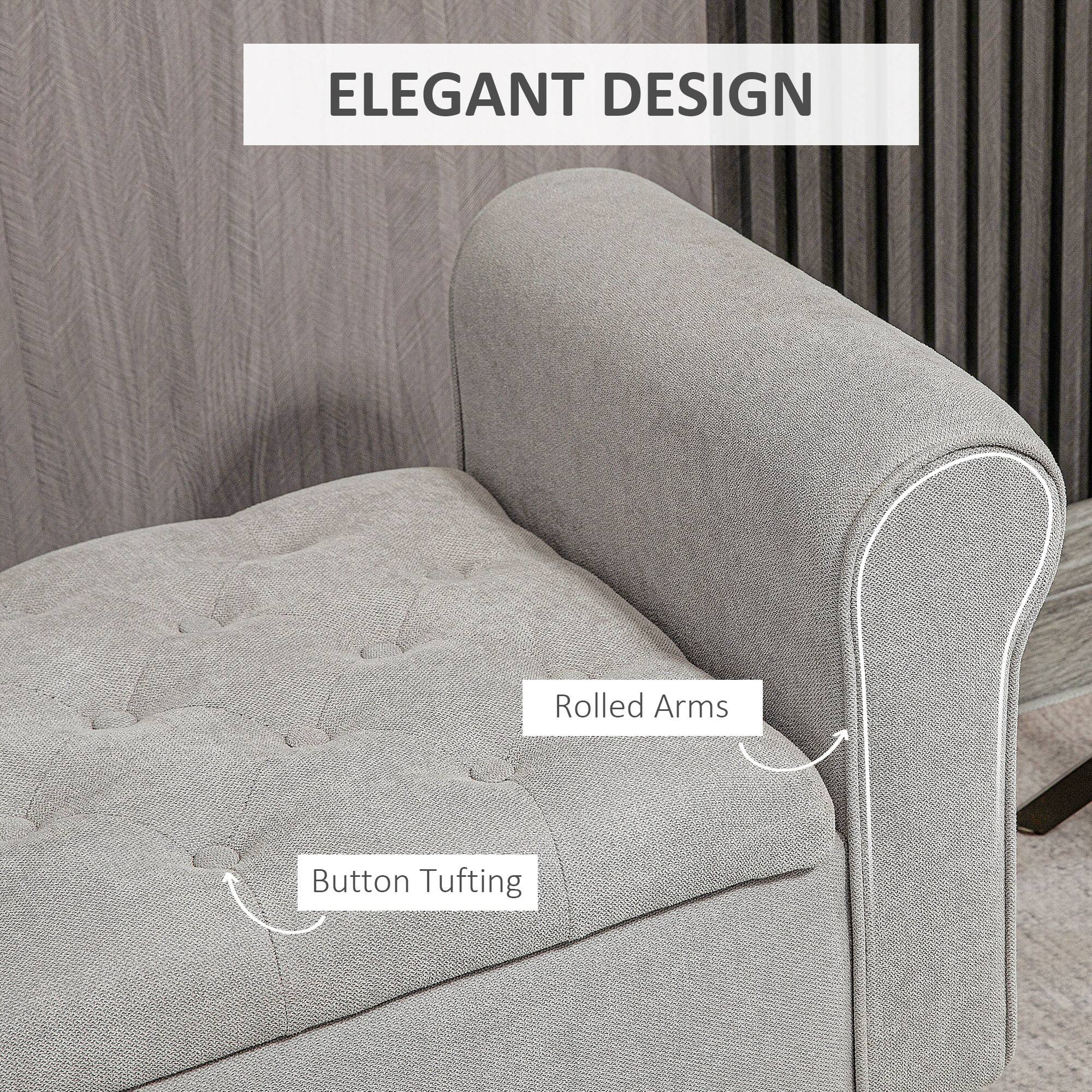 ELEGANT DESIGN
Rolled Arms
Button Tufting
