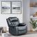 Alt View 17. Relax A Lounger - Maxima Swivel Recliner - Dark Grey.