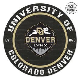Jardine - CU Denver Lynx 20'' x 20'' Indoor/Outdoor Circle Sign - Black