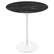 Angle. Modway - Lippa Round Artificial Marble Side Table - White Black.