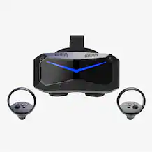 Front. Pimax - Crystal Super PCVR Headset - 50PPD, 3840x3840 per Eye - 127° FOV, Lightweight, for Flight/Racing Sims & VR Gaming - Black.