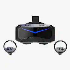 Front. Pimax - Crystal Super PCVR Headset - 50PPD, 3840x3840 per Eye - 127° FOV, Lightweight, for Flight/Racing Sims & VR Gaming - Black.