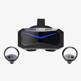 Pimax - Crystal Super PCVR Headset - 50PPD, 3840x3840 per Eye - 127° FOV, Lightweight, for Flight/Racing Sims & VR Gaming - Black
