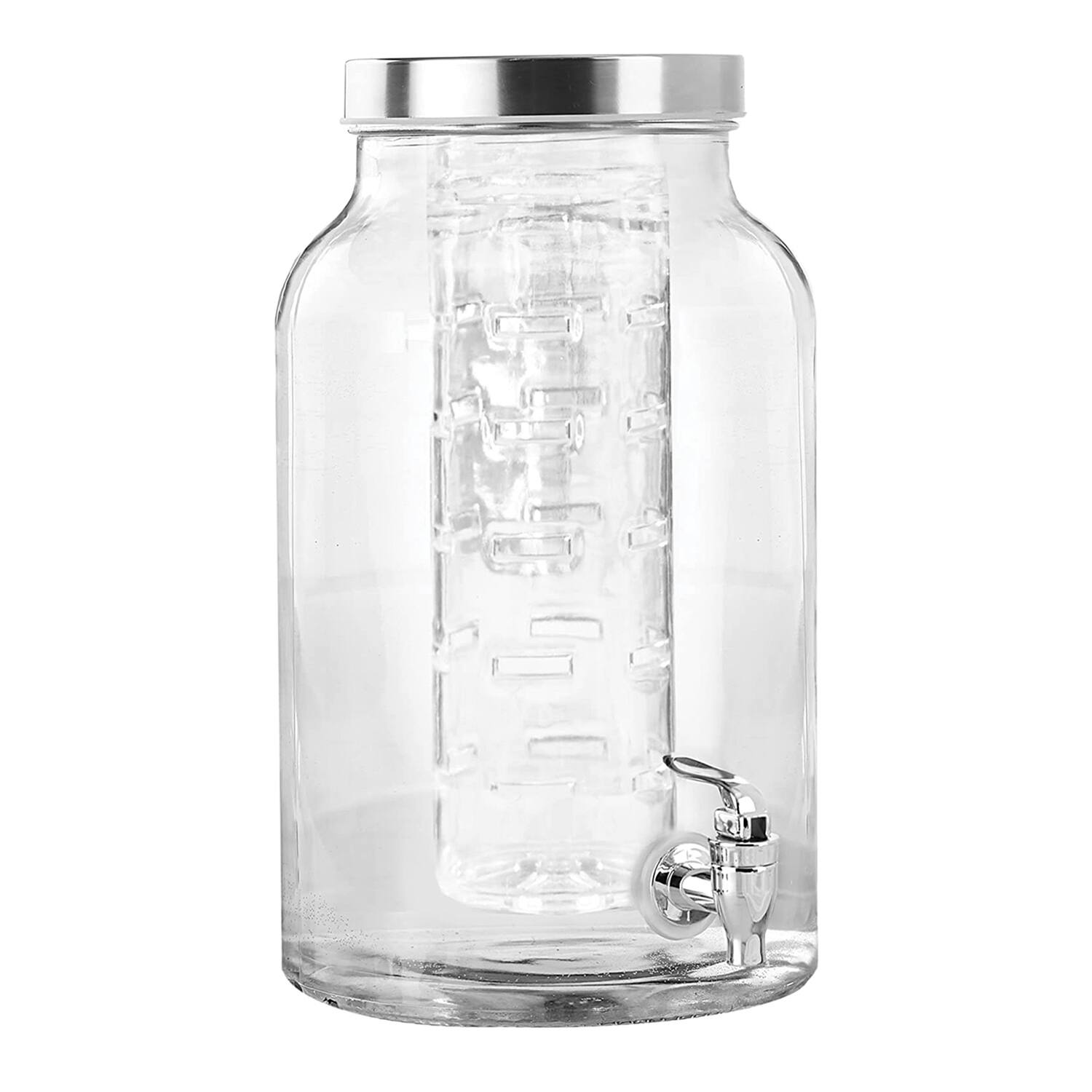 Angle. Style Setter - Lexington Beverage Dispenser withInfuser 1.5 GAL - Clear.
