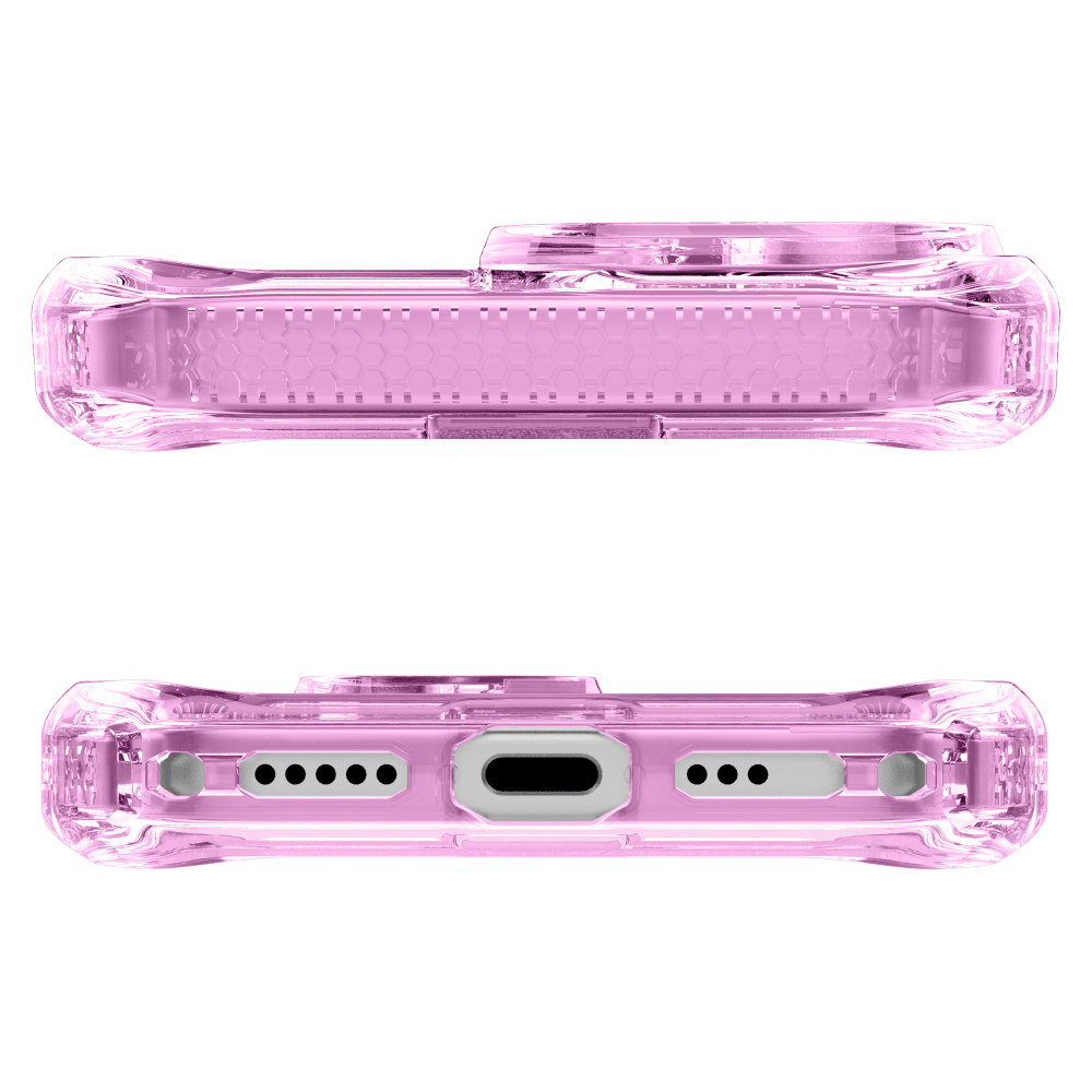 Alt View 2. Itskins - HYBRID R // VAPOR MagSafe Case for Apple iPhone 17 - Light Pink.