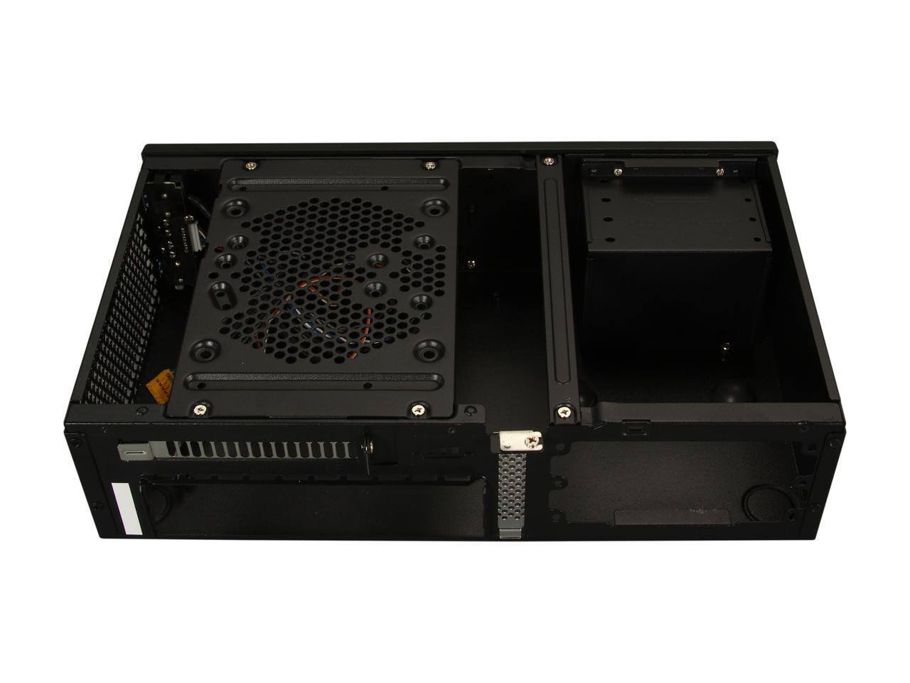 Alt View 5. SilverStone - SILVERSTONE Milo series ML05B Black Acrylic Front Panel, 0.8mm SECC body Mini-ITX Media Center / HTPC Case - Black.