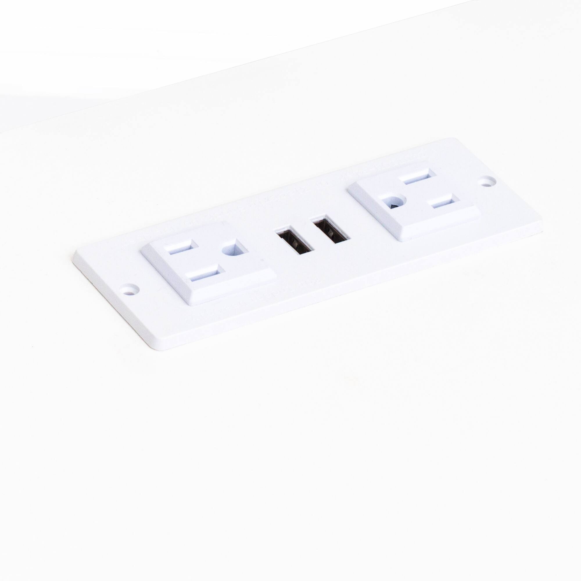 Back. GOODSILO - Wall Mounted Floating TV Stand with LED Lights and Charging Station - White.