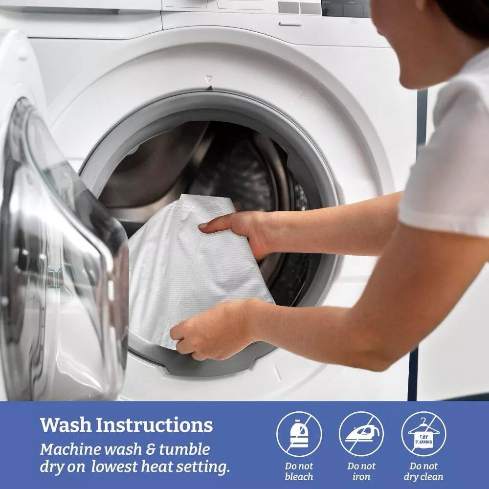 Wash Instructions  
Machine wash & tumble dry on lowest heat setting.  
Do not bleach  
Do not iron  
Do not dry clean