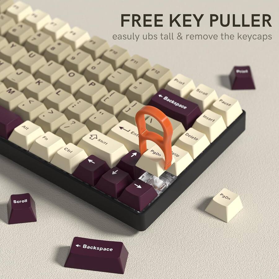Womier PBT Keycaps Set, Doubleshot Cherry Profile Custom Keycap for All ...