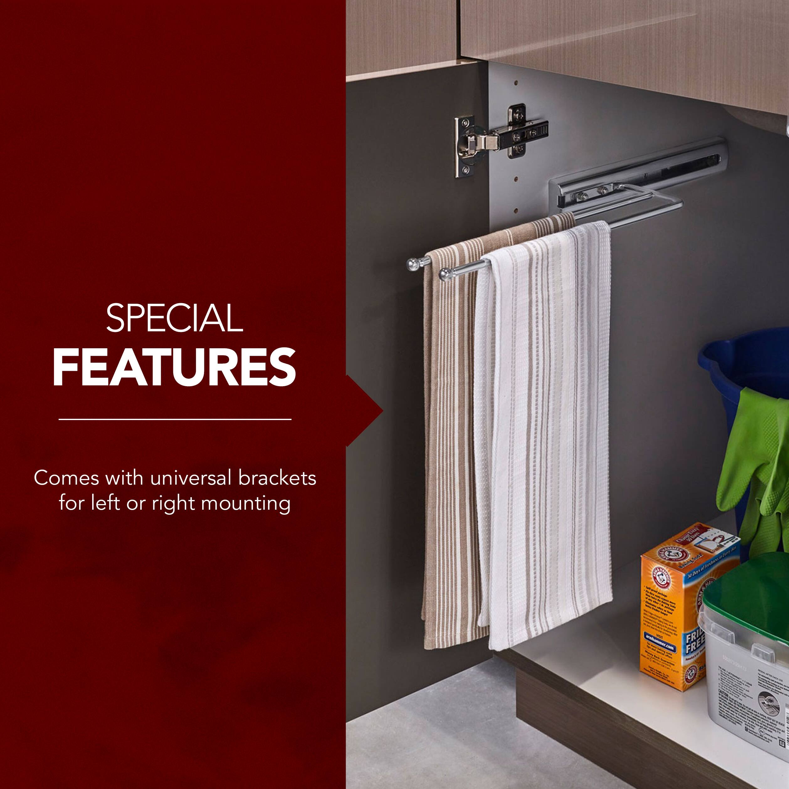 SPECIAL FEATURES  
Comes with universal brackets for left or right mounting