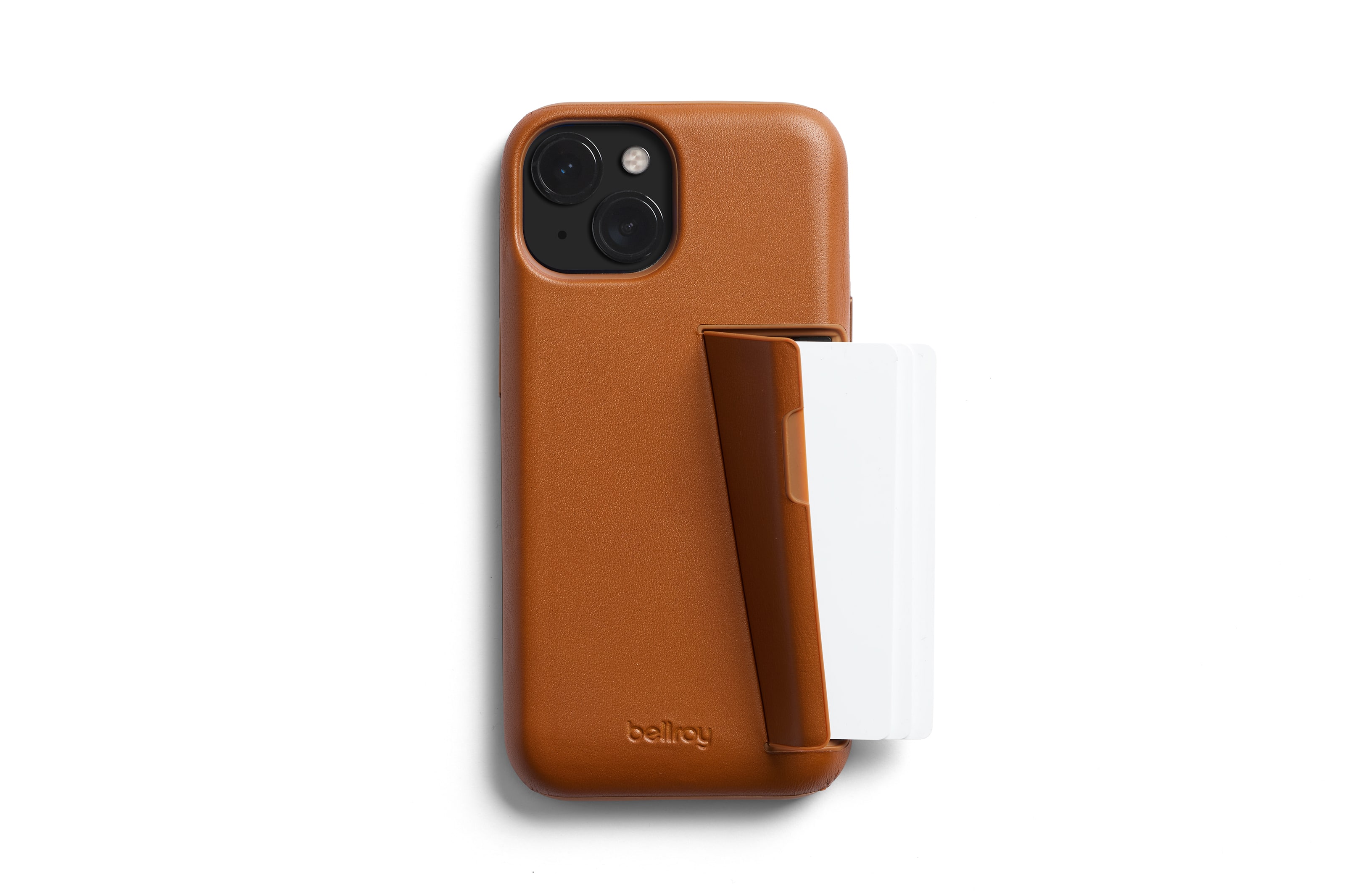 Bellroy iPhone 15 Leather Phone Case 3 Card Terracotta PTAFTER133