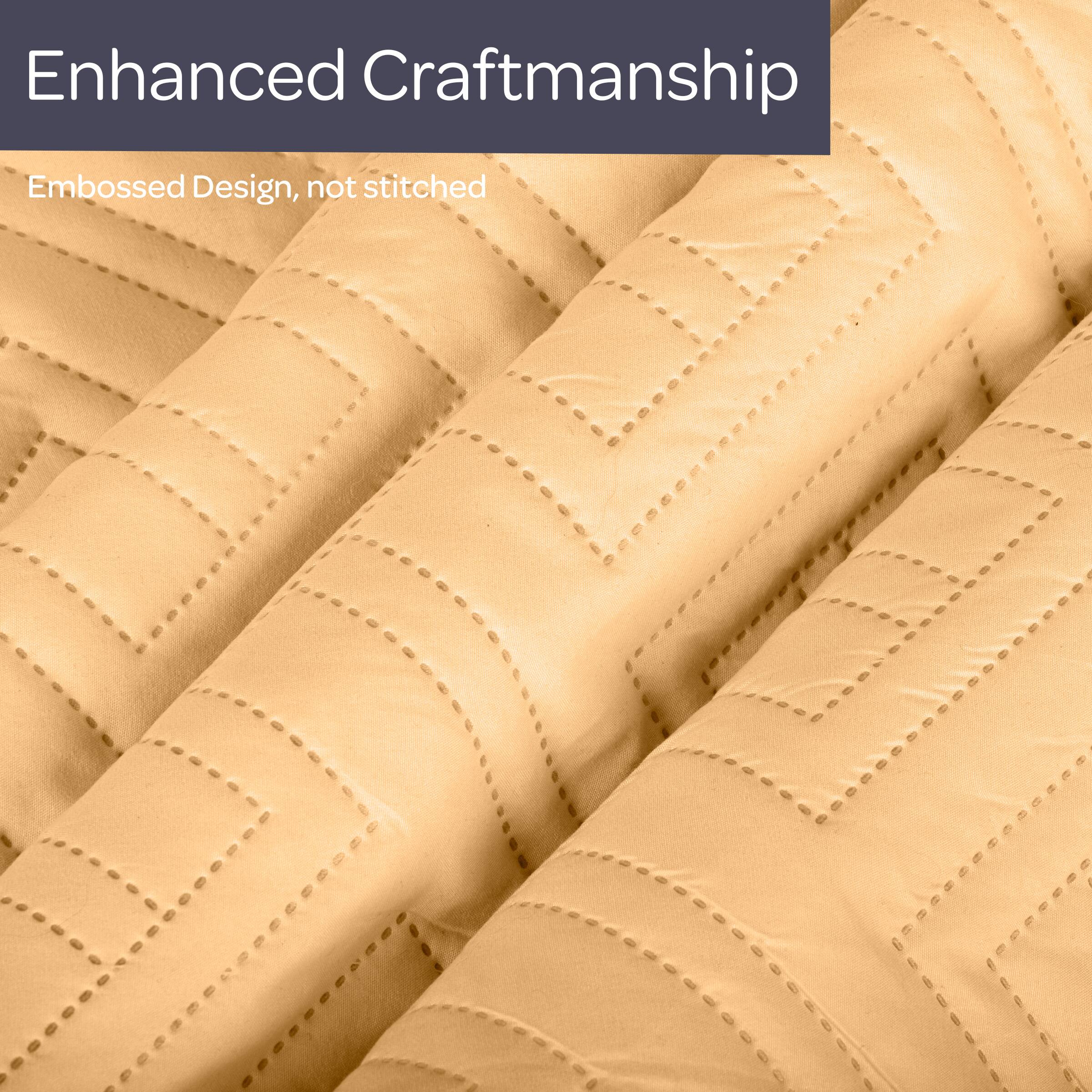 Enhanced Craftsmanship  
Embossed Design, not stitched